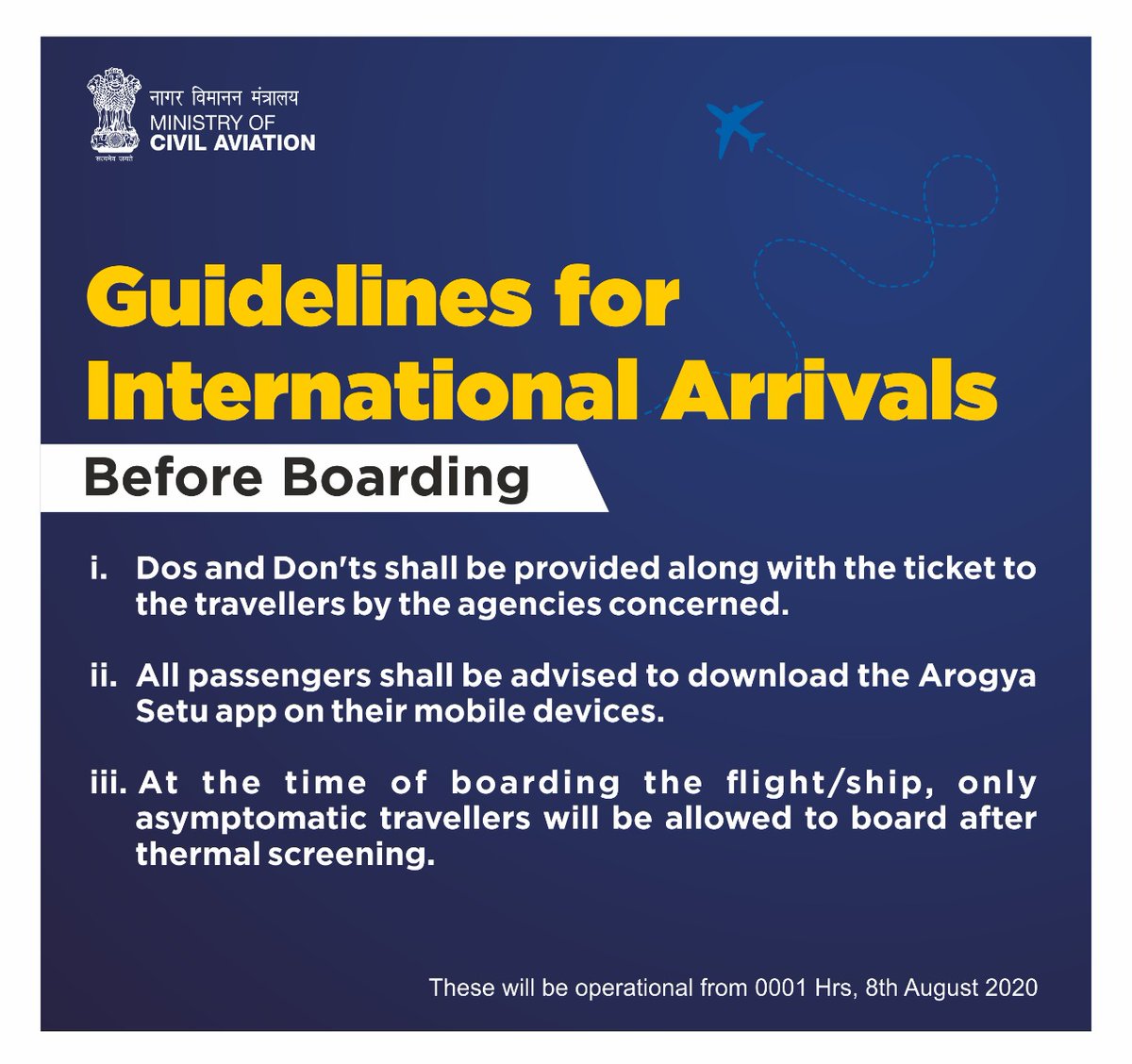 MoCA_GoI's tweet photo. Planning to come back to India? 

Here are some guidelines for you to keep in mind before boarding for your journey home. 

Visit https://t.co/Ly0qyWGe74 for the latest guidelines for international arrivals. 

#IndiaFliesHigh https://t.co/H31YoZqmnc