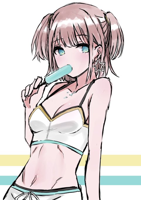 12日目。芦沢あさひ水着。「ん?なんすか?」 #芹沢あさひ 