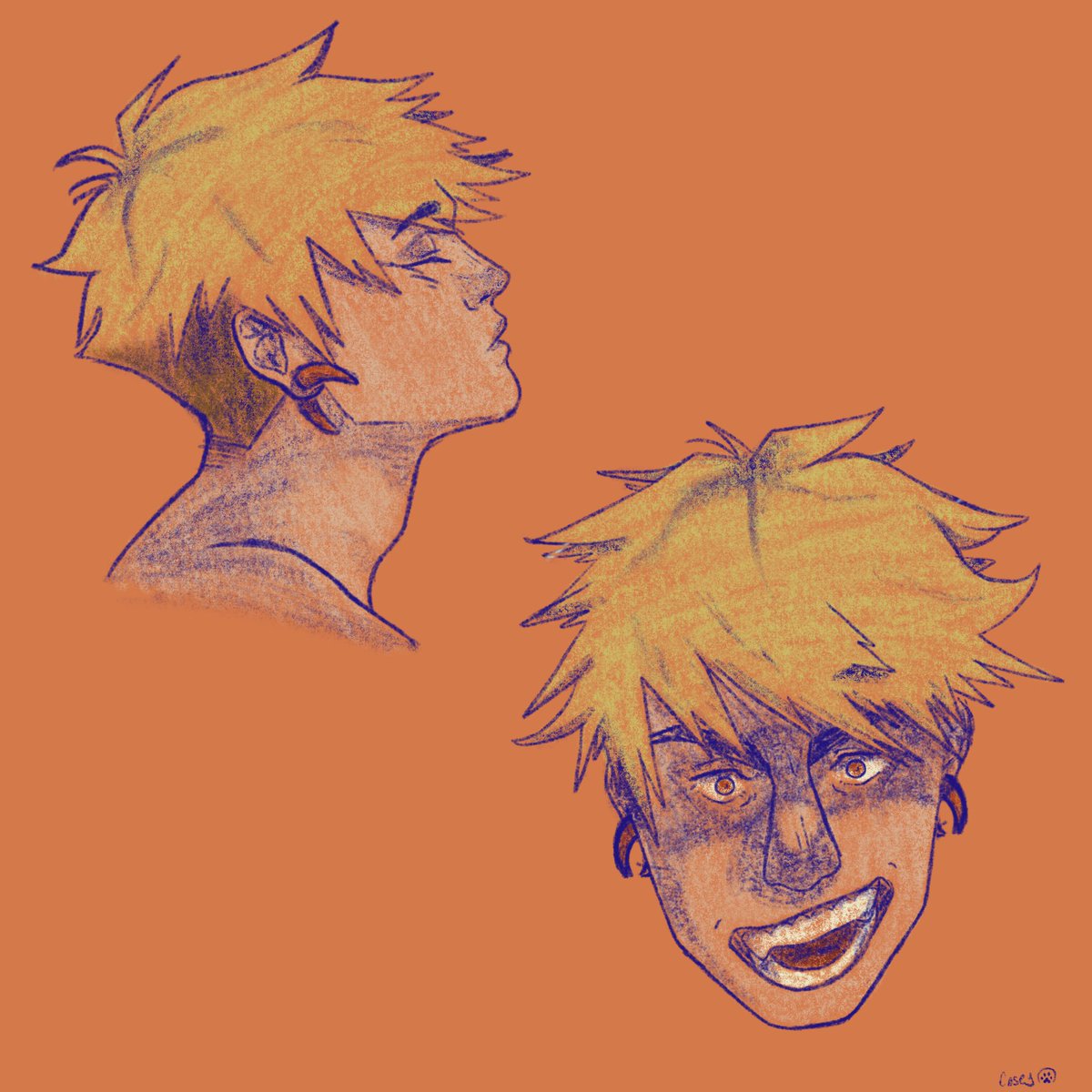ItKnowsThou's tweet photo. [Eng only] A sketch i did for @CiroccoSir and @theGingerTrekie , just to show how i liked Baku’s hair and ear plug (i still want one of this, if u know where i can find pls tell me)
We all worked together in the Knot Your Average Bang, Ciro is posting it, the link is down there https://t.co/iQUxIUhTND