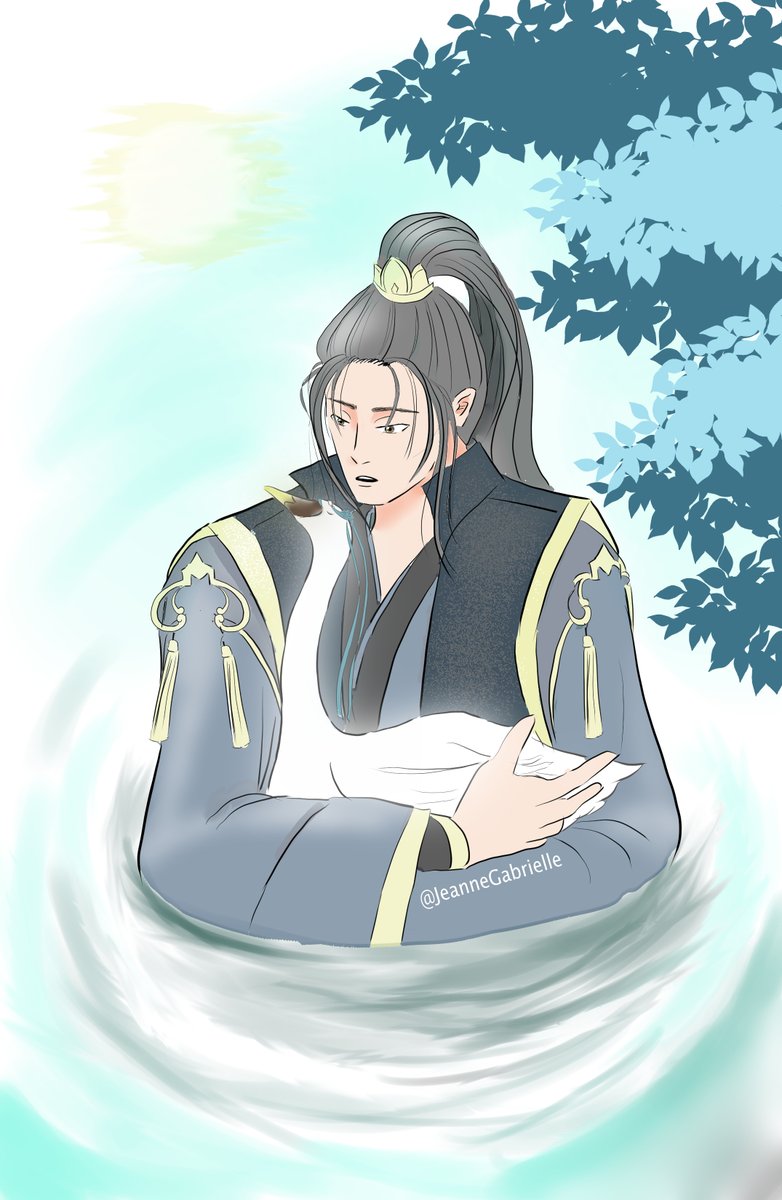 JeanneGabrielle's tweet photo. Nie-Gōngzǐ thought he found the love of his life when he went night hunting. An ethereal beauty in white which ran as he tried to approach. 

Nie-Gōngzǐ finally caught him, but the sun rises. Then his journey to break the swan curse began.

#nielanweekend2020 #fairytales #nielan https://t.co/UMrQK9odmI