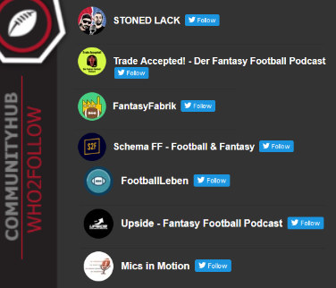 _TheHuddle_'s tweet photo. Im #CommunityHub haben wir bereits unsere eigenen Empfehlungen vermerkt. Jetzt seid Ihr dran! In unserer neuen Rubrik #Who2Follow brauchen wir Eure #UpDownVotes zum Thema #FantasyFootball! 

Macht mit:
https://t.co/RJ82SIM6El

#ranNFL #NFLTwitter #footballisfamily #FanFoo https://t.co/thUr58sTEo