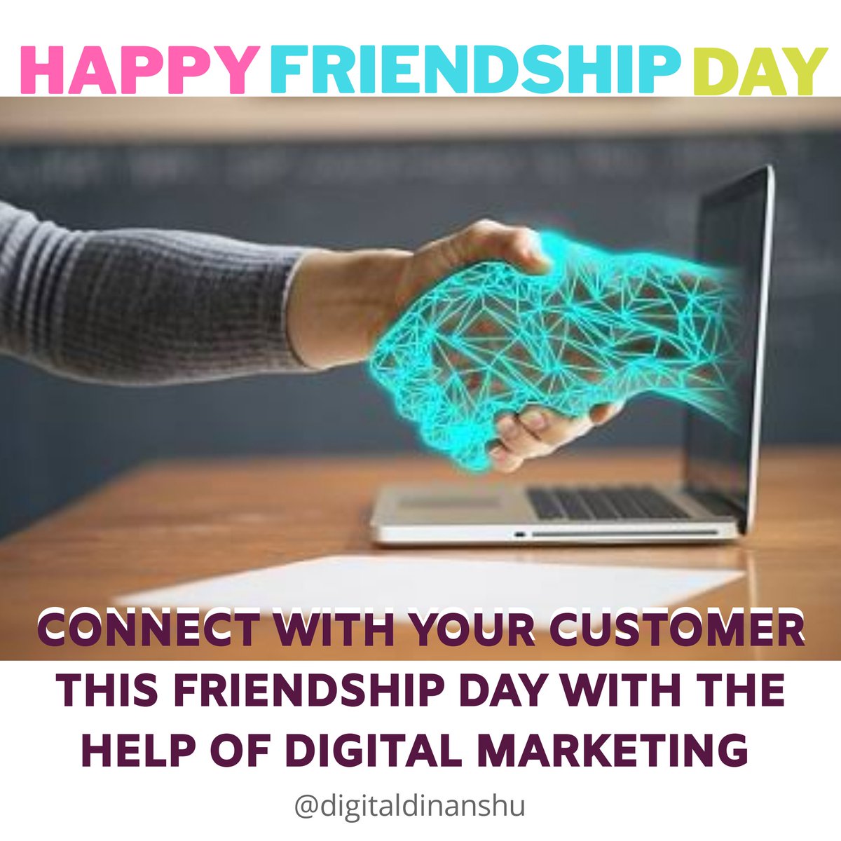 dinanshubhasin's tweet photo. Wish your customers happy friendship day with the help of digital markerting. Who always supports you..

#digitaldinanshu #digitalmarketing #Trending #happyfriendshipday #friendship #friendsforever #enterpreneur #enterpreneurlife #enterprenuership  #digitalmarketingstudent https://t.co/o7PZ0dQsr7