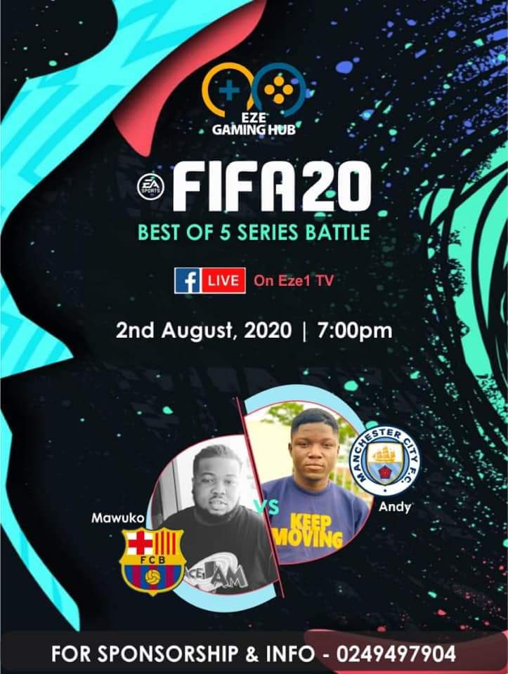 Eze1Tv's tweet photo. Competition is always a good thing.
The gamers face each other in a fierce Best of 5 Series battle.
Who wins the bragging rights?
LIVE on this channel on Facebook. 

@esportsGhana
@EASPORTSFIFA
@esports360s
@EAFIFAesports 
@PlayStation 
@EA @esportskenya @wescoesport @EfaEsports https://t.co/ib6690n5Nu