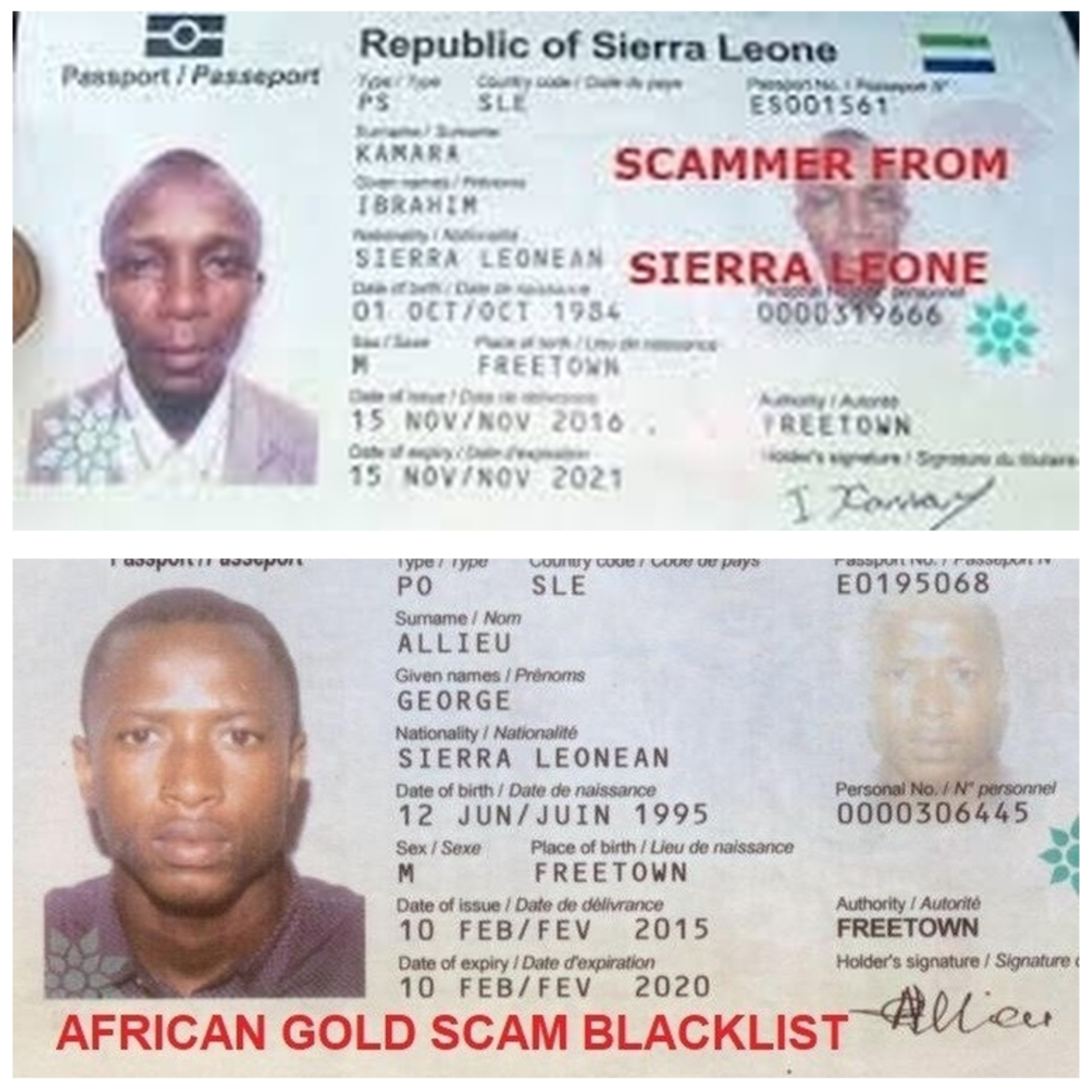 African Gold Scam Blacklist (@gold_scam) / Twitter