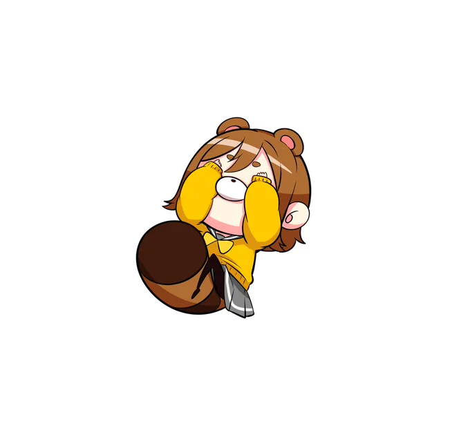 ラッコの真似 