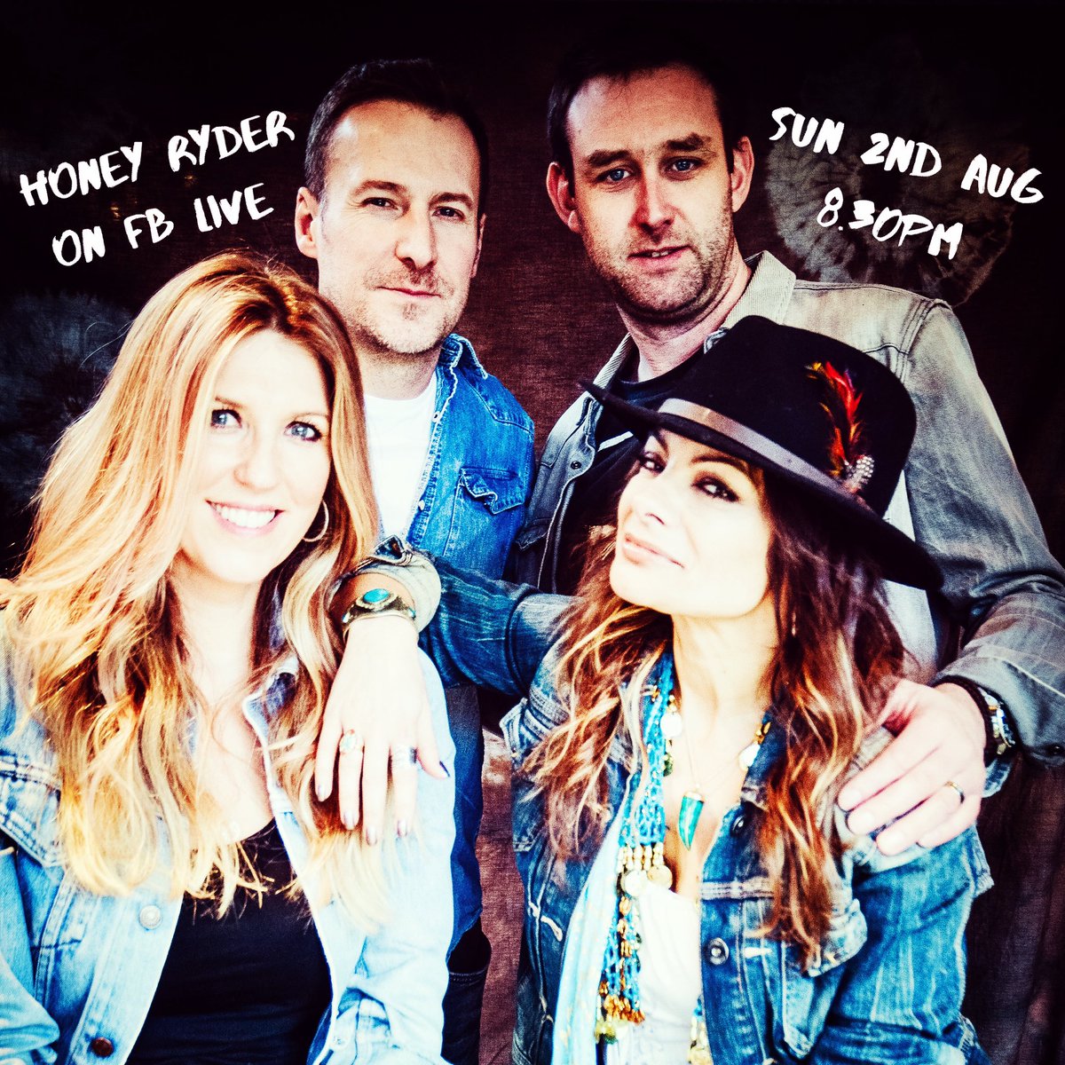 🎸❤️🎸Honey Ryder are coming to your living room! We’ll be playing live on FB Live at 8.30pm, tonight, Sun 2nd Aug! Go to the Honey Ryder Facebook page to join us for live music and join in the live chat. See you there! 🎸❤️🎸