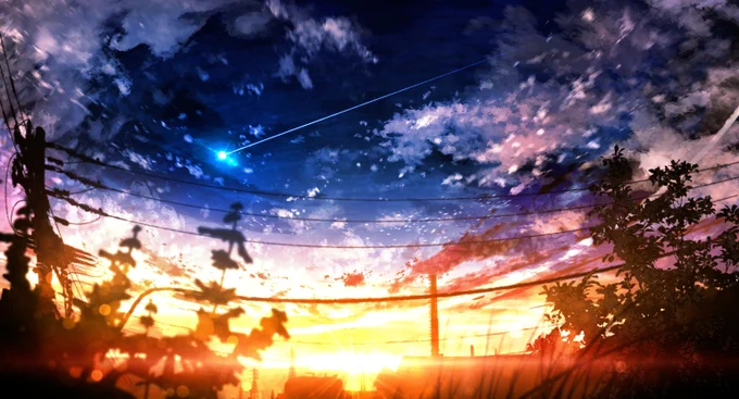 夕焼け空の練習 