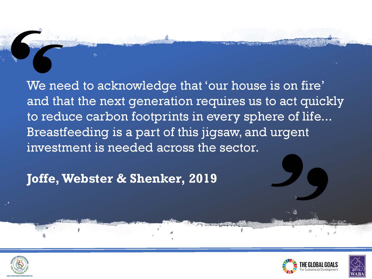 WABAsecretariat's tweet photo. Supporting #breastfeeding has short- and long-term impact on planetary health. It is an urgent imperative and we must intensify the conversations, call for more robust research and engage all relevant sectors to take action. 

#WBW2020 matters now more than ever! 

@WHO 
@UNICEF https://t.co/njr1NzIqaL