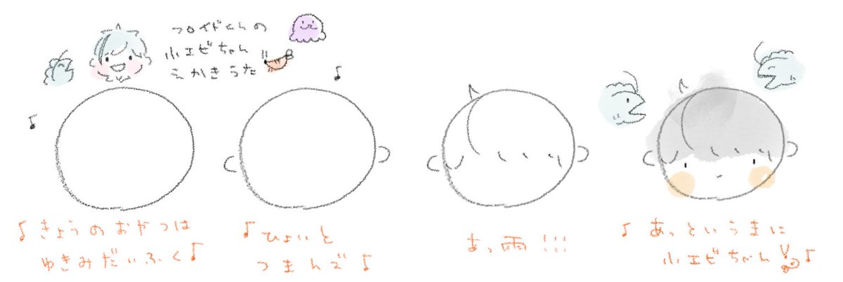 ダッツさんにうちの🦐ちゃん描いていただいて嬉しかったので絵描き歌をつくりました☺️
字が読みにくいのは………ね! 