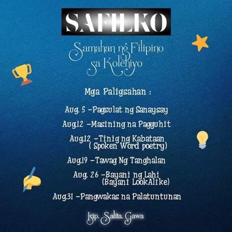 OfficialLCSG's tweet photo. GOOD AFTERNOON LOURDESIANS! PRAISED BE JESUS AND MARY! 🙏

Buwan ng Wika Celebration!

Theme: "Wika ng Kasaysayan, Kasaysakan ng Wika. Ang mga katutubong Wika sa Maka-Filipinong Bayanihan Kontra Pandemya" https://t.co/EYJgrvL1H6