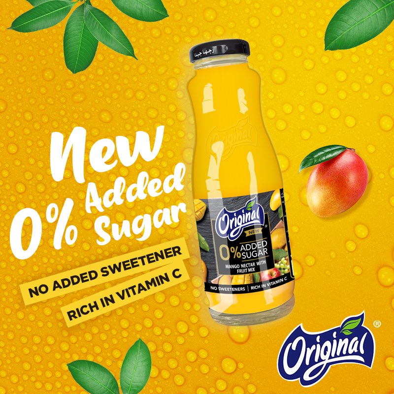 OriginalJuiceAR's tweet image. Rediscover the refreshing delight of mango juice with zero added sugar or sweetener. Choose better every day #GoOriginal®️⁣
⁣
جرب لذة المانجو المنعش بدون اضافة السكر والمحليات. ⁣
اختار الأفضل كل يوم #أختار_اورجنال ⁣