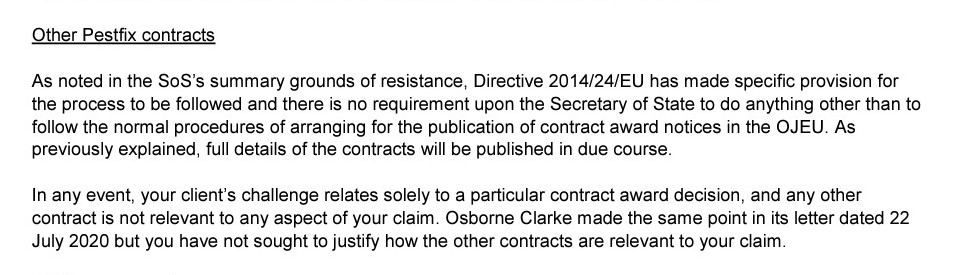 Could Government have purchased faulty masks from Pestfix which it doesn't want to tell us about? (Here's what it said on Friday about its ongoing refusal to publish the other Pestfix contracts.)Could this also be why Govt has not tested the suits in the warehouse in Daventry?