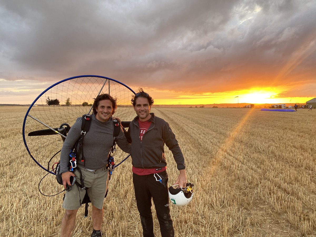 Levisonwood's tweet image. Getting @JohnnyMercerUK airborne in Normandy #paramotoring