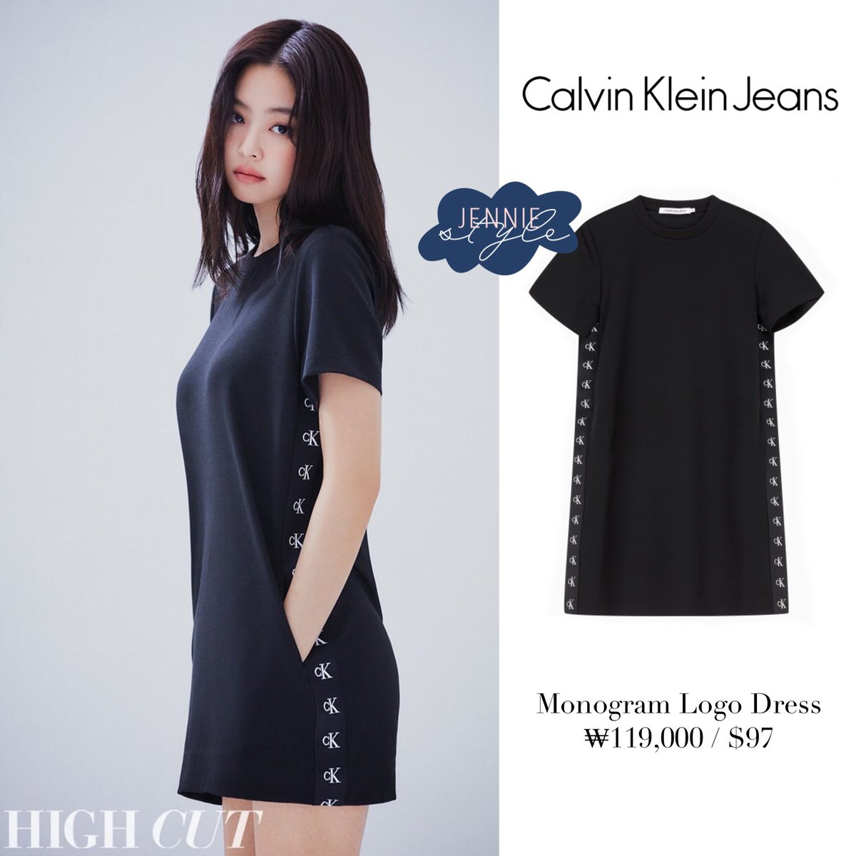 calvin klein monogram dress