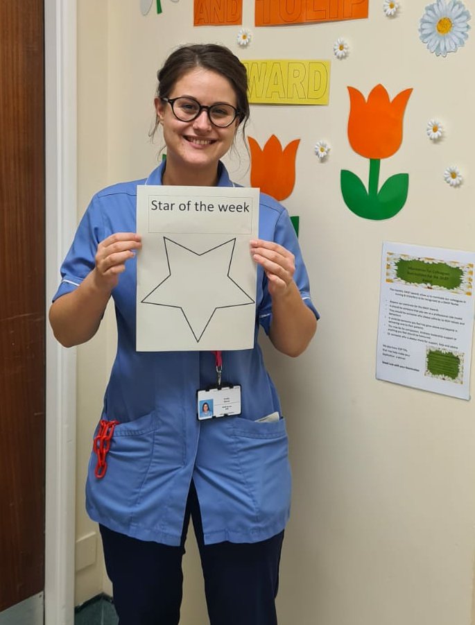 Congratulations to our Star of the Week 🌟 Emily <a href="/1_d56/">D56 Level 1 Unit</a> <a href="/NUH_AcuteMed/">NUH Acute Medicine</a> nominated by the team for her outstanding care and compassion to patients, and for all of her incredible hard work helping to make the unit Magnet Ready! Brilliant! #Magnetready