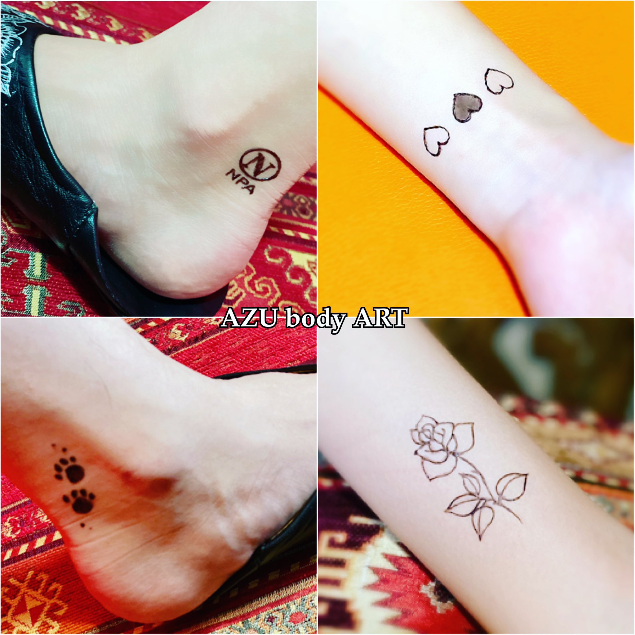 Azu Body Art ジャグアタトゥー 大阪 ヘナタトゥー大阪 難題 珍題 キモい達磨 脚６本付けてみました がキモくなく可愛い ジャグアタトゥー大阪 ジャグア ジャグアタトゥー メヘンディ ヘナタトゥー ヘナアート ボディーアート