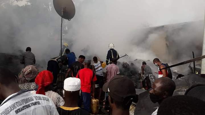 Fire outbreak ravaged valuables at the Brikama Market