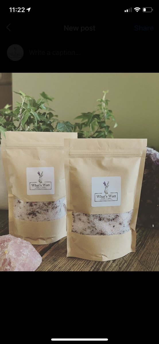 whatswattshop's tweet photo. Blended Rose and lavender cleansing salt refill pouches. 

500grams £6

Please message to place an order https://t.co/O0yK5o5Z5i