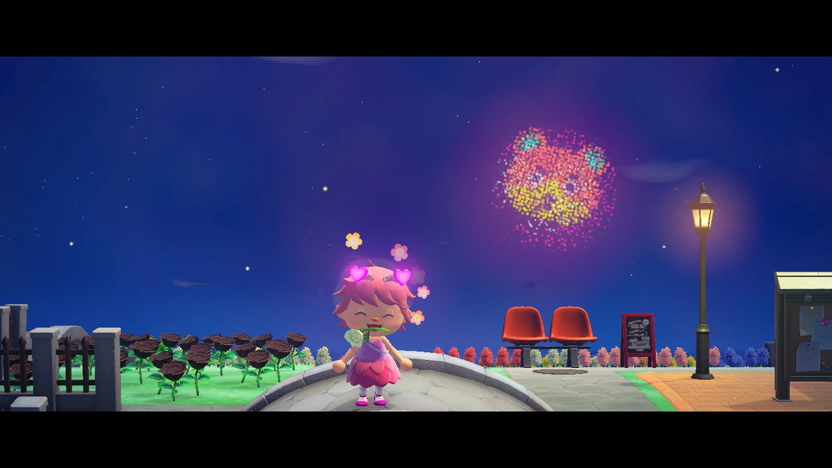 NEW_paper_K's tweet photo. 신기하다 불꽃놀이(언니 캐릭터) #동물의숲 #AnimalCrossing #ACNH #NintendoSwitch https://t.co/jI0g3498BN