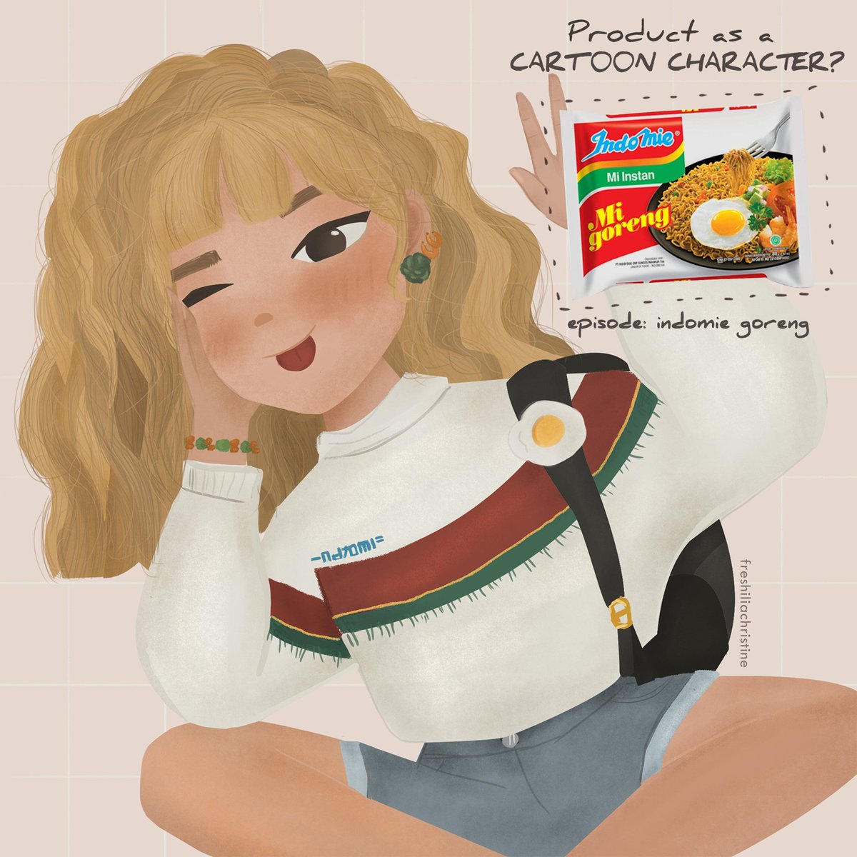 freshillll's tweet photo. Your favourite products as a cartoon character? 🤔 Kemarinn cuma post video prosesnyaa, jadii post lagi deh yaa 😛 episode: mecin sasa, indomie goreng dan nutella 🌼 wanna see the process videos? mampir2 yaa ke https://t.co/TP2qeymc3z see u! https://t.co/6PztH4KorB