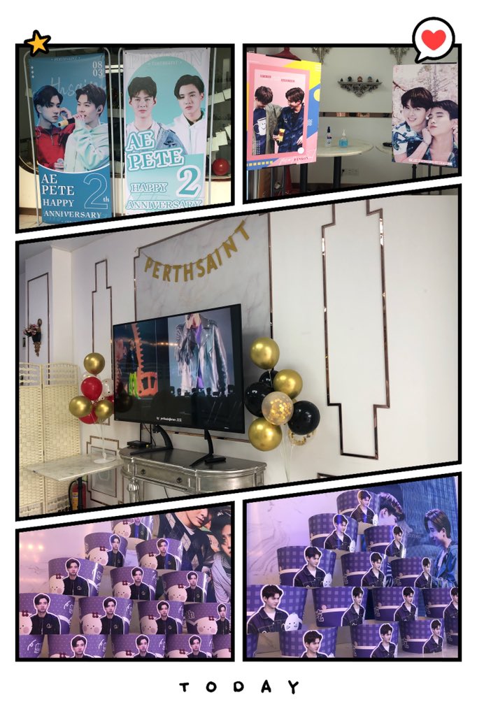 crushonps234's tweet photo. This party organized from trigon family. This pleasure time to celebrate we have two good boys. The love from Chinese MOM to PerthSaint forever. 🖤❤️ 

@PS_OfficialTH @PerthsaintC 

#PerthSaintSation 
#TRIGON https://t.co/g54kZaYViw