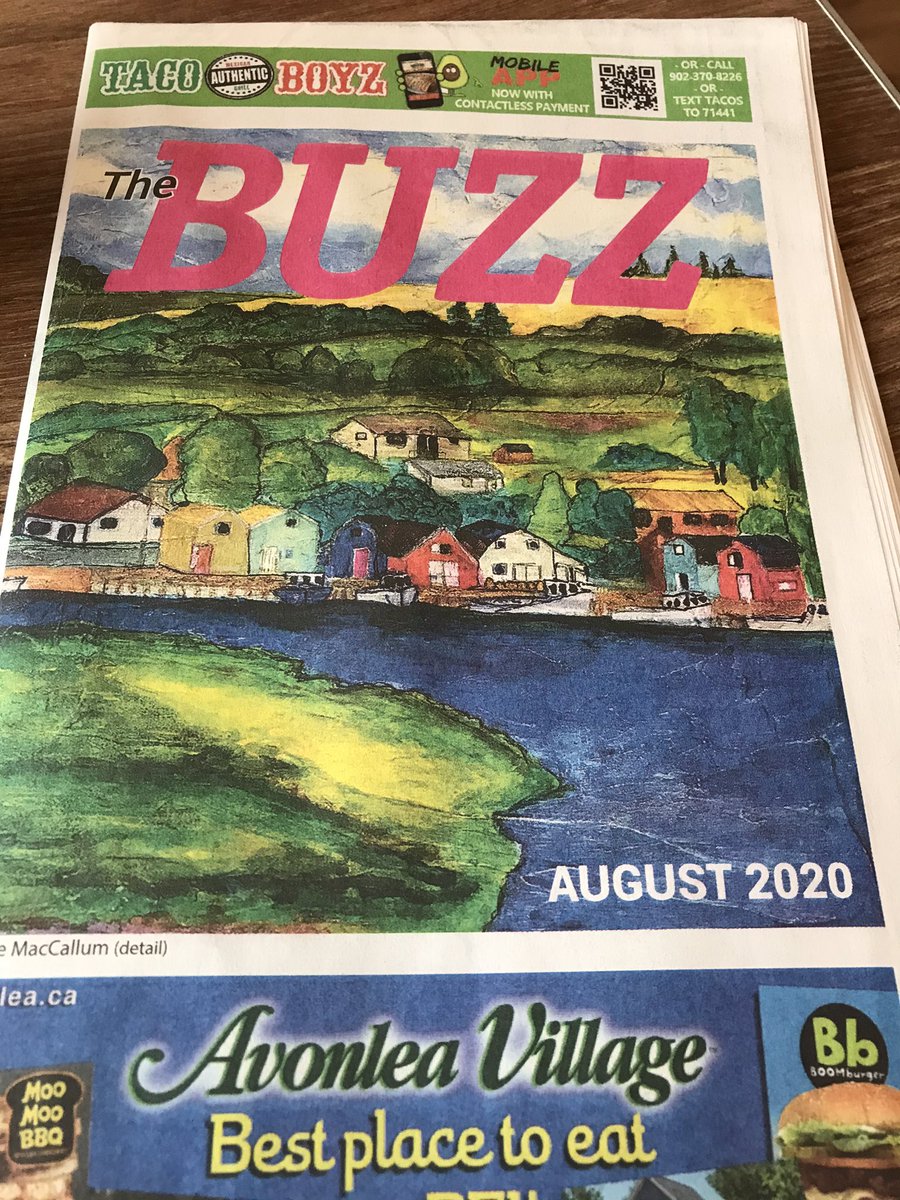 BillySchurman's tweet photo. Sorry to see July go...good thing about August, new printed edition of the @BUZZpei is out. So much talent. Great job as always Yanik, Michelle, Greg & team buzz #SupportWhereYouLive #staycation #AtlanticBubble https://t.co/PaqhR3AIHN