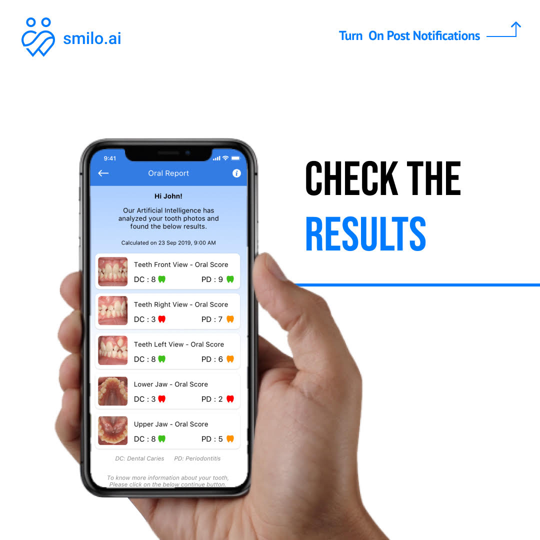 SmiloAi's tweet photo. How https://t.co/dqucQa3bro helps? The Steps below show how https://t.co/B6GvbiBJP5 incorporates COVID-19 pandemic screening helping dental practices and serves its patients with home-based self-monitoring of their oral health.
Visit our website: https://t.co/vGQq7hmCBh https://t.co/4GFw6dh2in