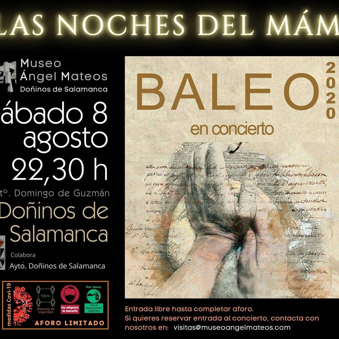 La entrada al concierto el libre pero con aforo limitado. 

¡Os estaremos esperando! 

#museoángelmateos, #museosSalamanca, #turismosalamanca, #museoDoñinos, #escultura, #música #concierto #doñinosdesalamanca, #folclorecharro, #folclore, #folk, #conciertossalamanca,