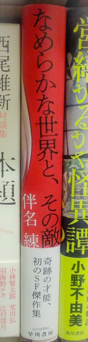 なめらかな世界と、その敵/伴名練
10年近く待った最高な作家さんの最高な短編集。タイトルのフォントがいい。 