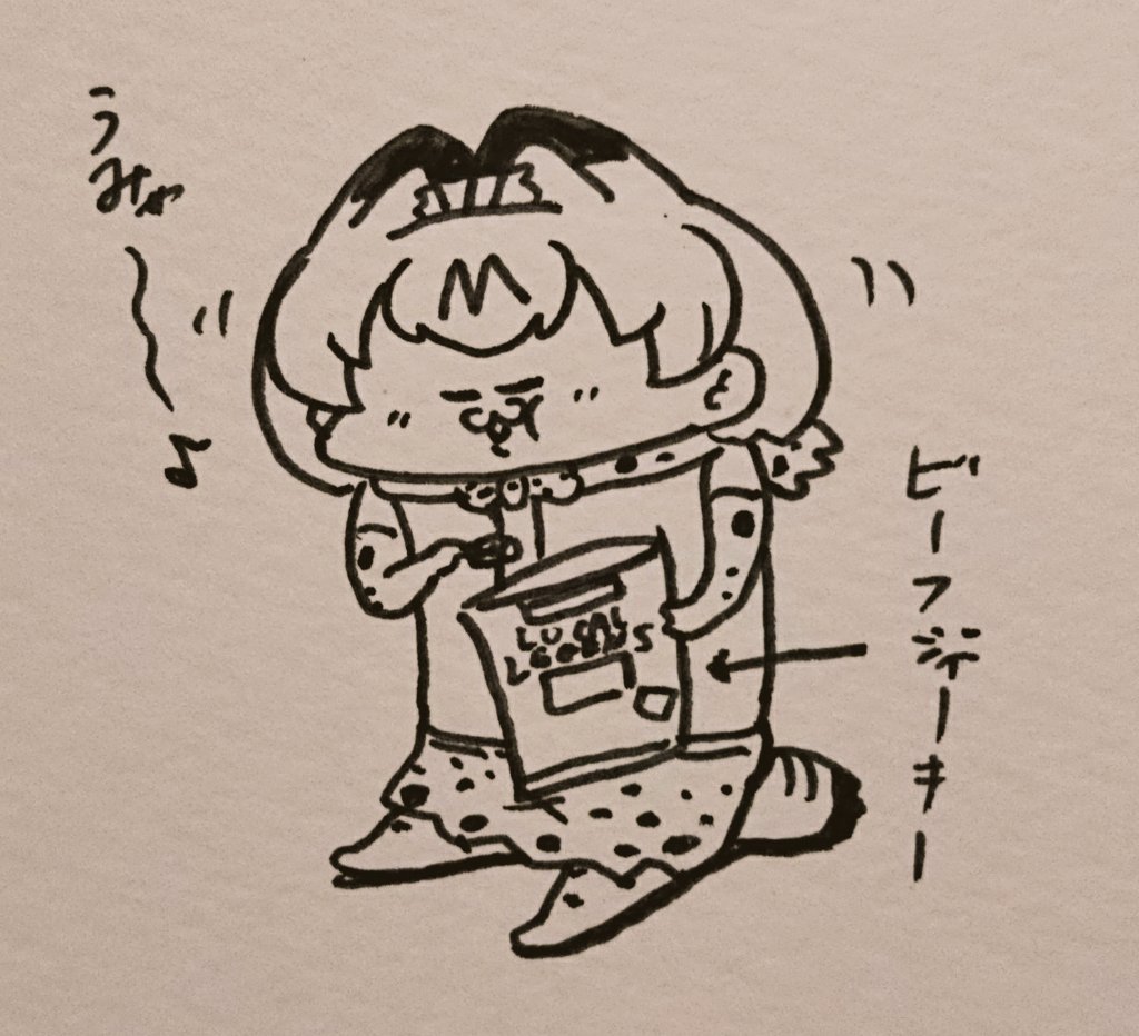 差し入れで頂いたビーフジャーキー美味しゅうございました。ありがとうございました?✨ 