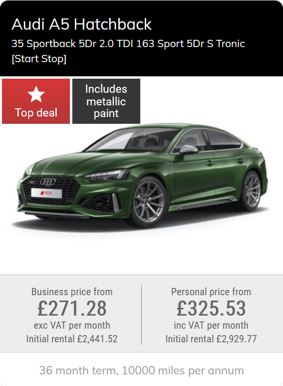 securecarlease's tweet photo. The new Audi A5 from £271.28 per month https://t.co/gjwnC2rER6