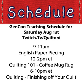 quiltoni's tweet photo. Today is the last day of GenCon classes!!!
Join me on Twitch as I teach these classes live. Want to participate? Take a look at our class page!
https://t.co/dLZ0Wfmlp7
#gencon #gencon2020 #gencononline #quilting #quilts #quiltbinding #epp #pokemon #catan #tabletopgaming https://t.co/YyfbAzSsER