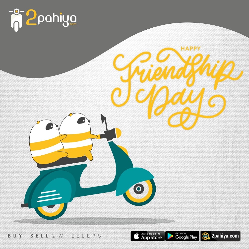 2pahiya's tweet photo. Celebrating all the rides that make our friendships memorable!

Happy Friendship Day!

#Friendship #HappyFriendshipDay #2pahiya #buy #sell #preowned #twowheeler #bikes https://t.co/lt7OcpW5Dk