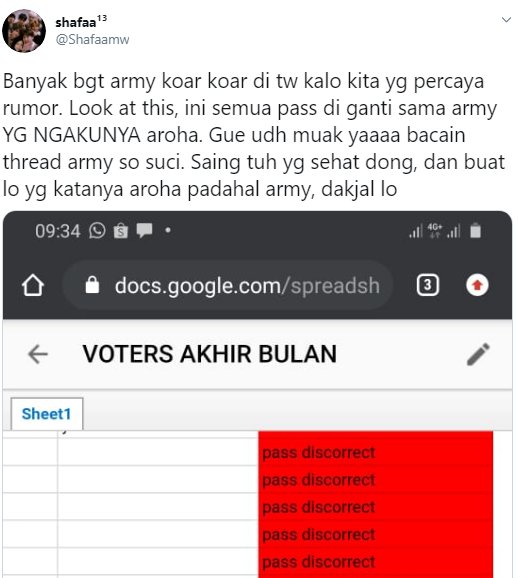 cek tweet selanjutnya untuk klarifikasi admin grup yg ss annya diambil ya