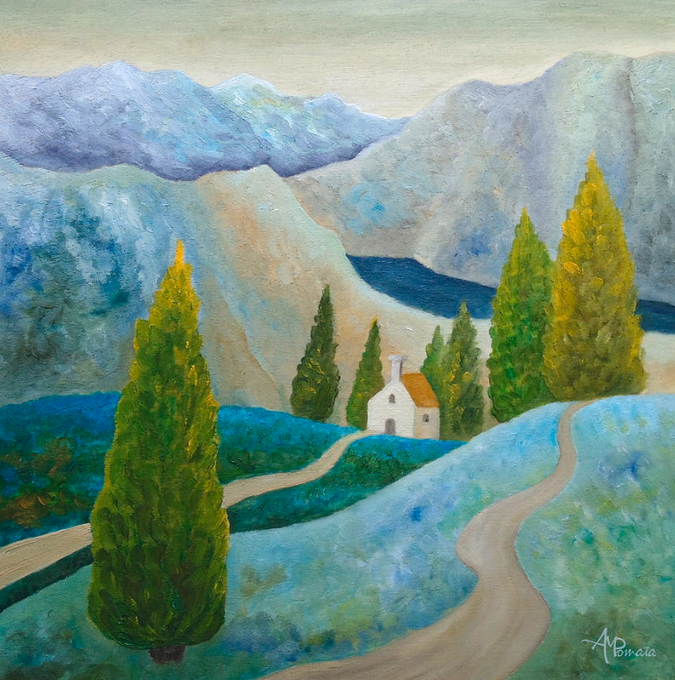 This is my painting 'Those Days By The Lake'. You can check it out here: fineartamerica.com/featured/those… #art #arte #artlovers #kunst #艺术 #アート #oilpainting #contemporaryart #ArtistOnTwitter #landscape #stripes #trees #lake #valley #mountains #oleo #artprints #repost