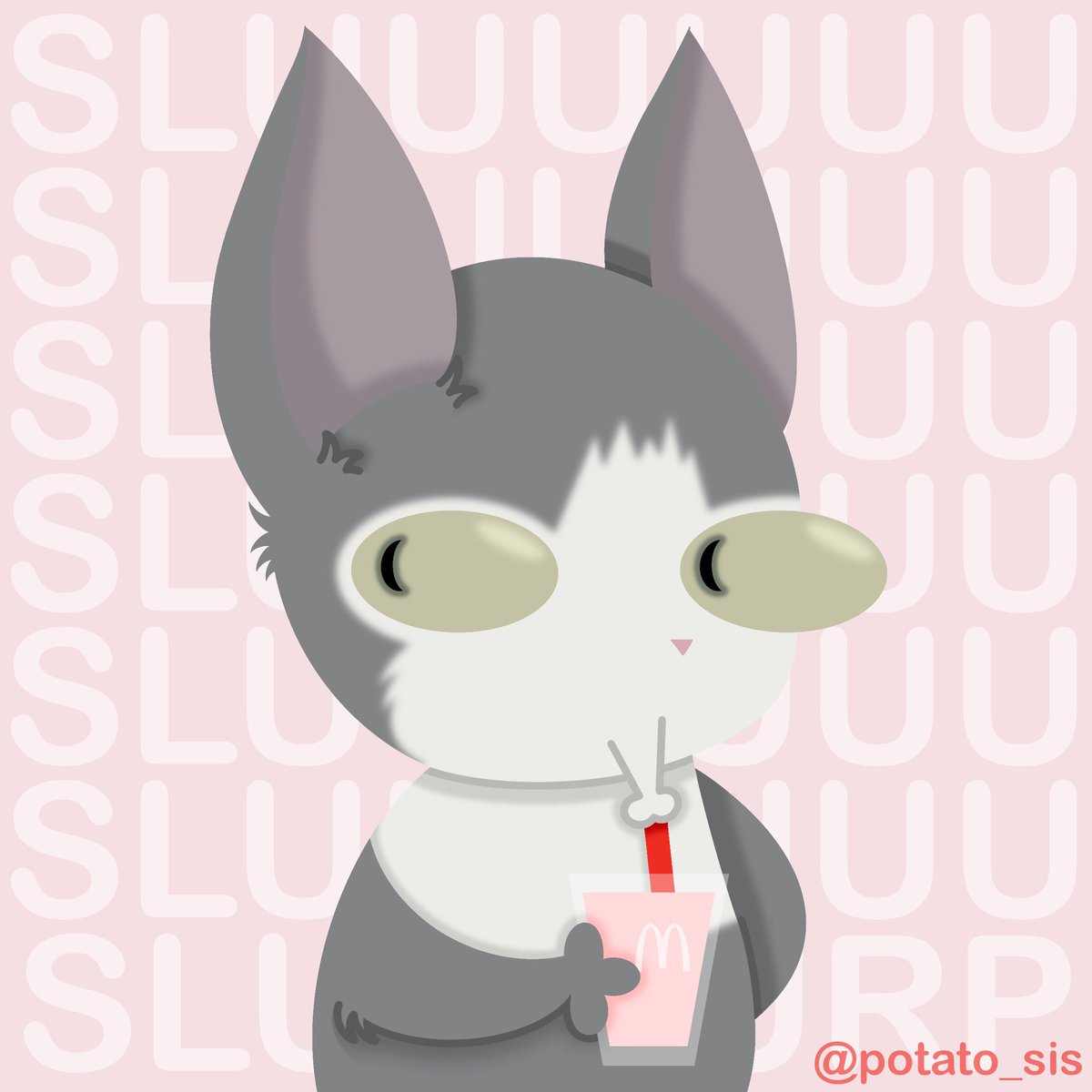 Overdue artwork for @soundbbabe 

Dude I still love your art of Vaslihr and I hope you like this too ❤️

#cat #lineless #linelessart #smoothie #strawberrysmoothie #slurp #mcdonalds #art #artwork #drawing #illustration #digital #digitalart