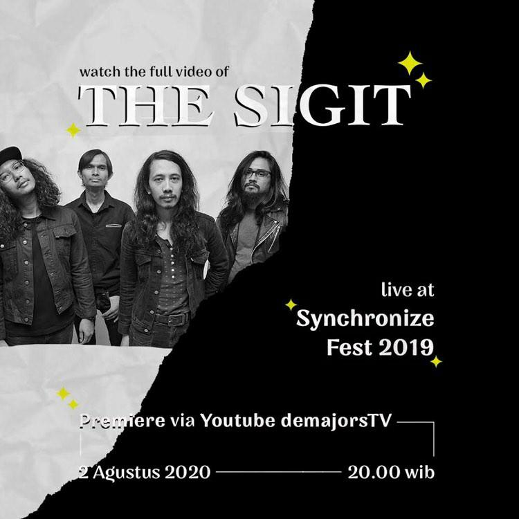 thesigit's tweet photo. Perdana nih nanti malam, pas main di @SynchronizeFest. Mulai 20.00 WIB di channel Youtube demajorsTV. https://t.co/tAyLGOnvd5