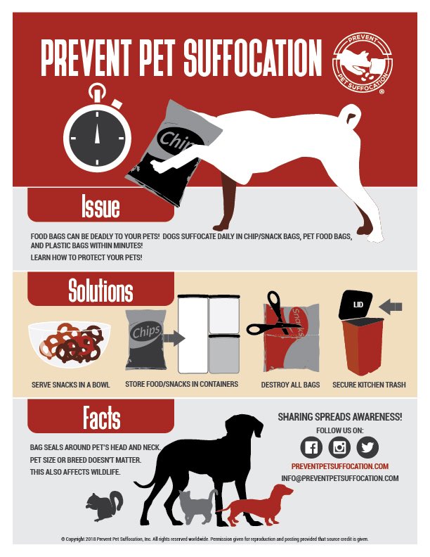 Pls share our latest #Infographic on how to #preventpetsuffocation! #dogsuffocation #petsuffocation