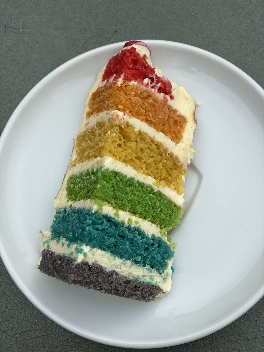 Heb een vegan taart laten maken. 
Man wat heerlijk. 🌈