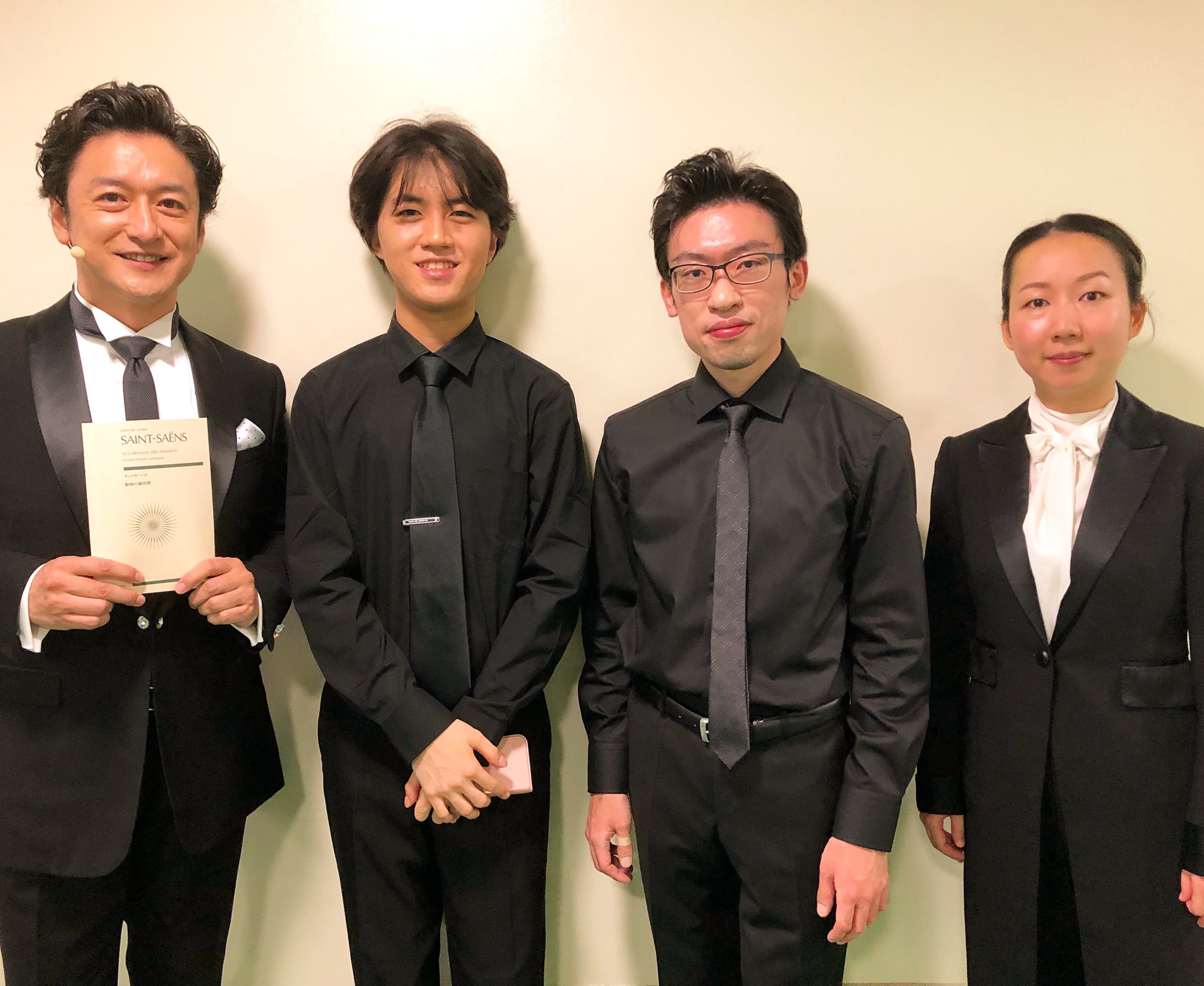 石丸幹二 N響 夏のフレッシュコンサート 音楽でふれあおう 6ヶ月振りのnhkホール公演となった本日 沖澤のどか さん Nhk交響楽団 デビューとなりました 我々は沖澤さんのタクトの下 動物の謝肉祭 を演奏 牛田智大 君 中野翔太 君 そしてn響