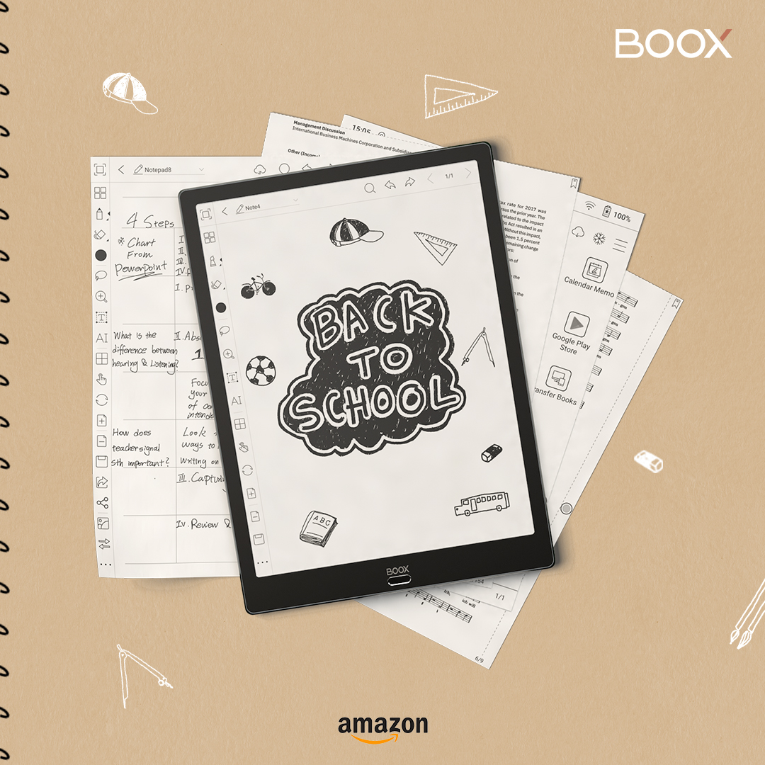 OnyxBoox's tweet photo. Save US$30 on Note2, and US$80 on Max3, plus get a cover FOR FREE at our 9 Amazon stores (exc. Japan).Limited free covers - First come first served while stocks last. Select your Amazon store now at https://t.co/uvta6XetOi
#BOOX #BacktoSchoolDeal #BacktoSchoolSale #BacktoSchool https://t.co/Rz2WkxxzfL