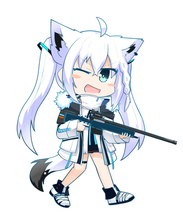 新衣装かっこかわいい!(スナイパーライフルは趣味です) 
#絵フブキ 