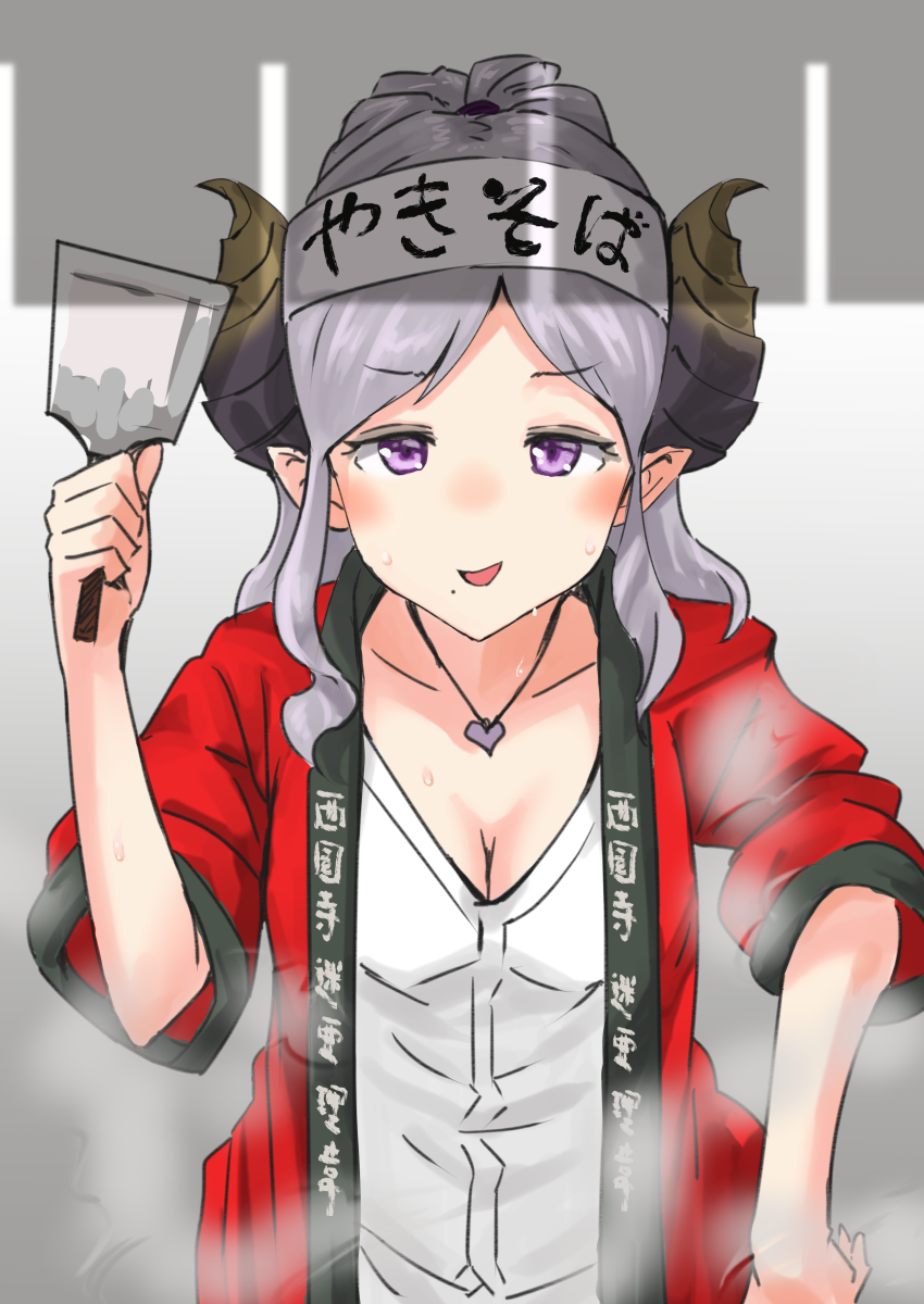 「やきそば屋台のお姉さん 」|821-scoVilleのイラスト