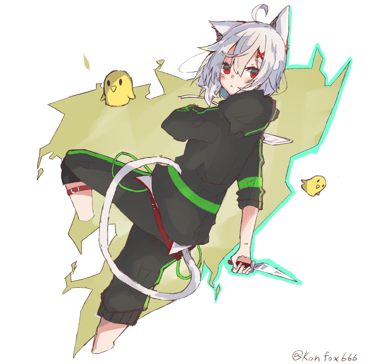 らくがきヒナちゃん うちのこ イラスト 描いてみた コン狐のイラスト