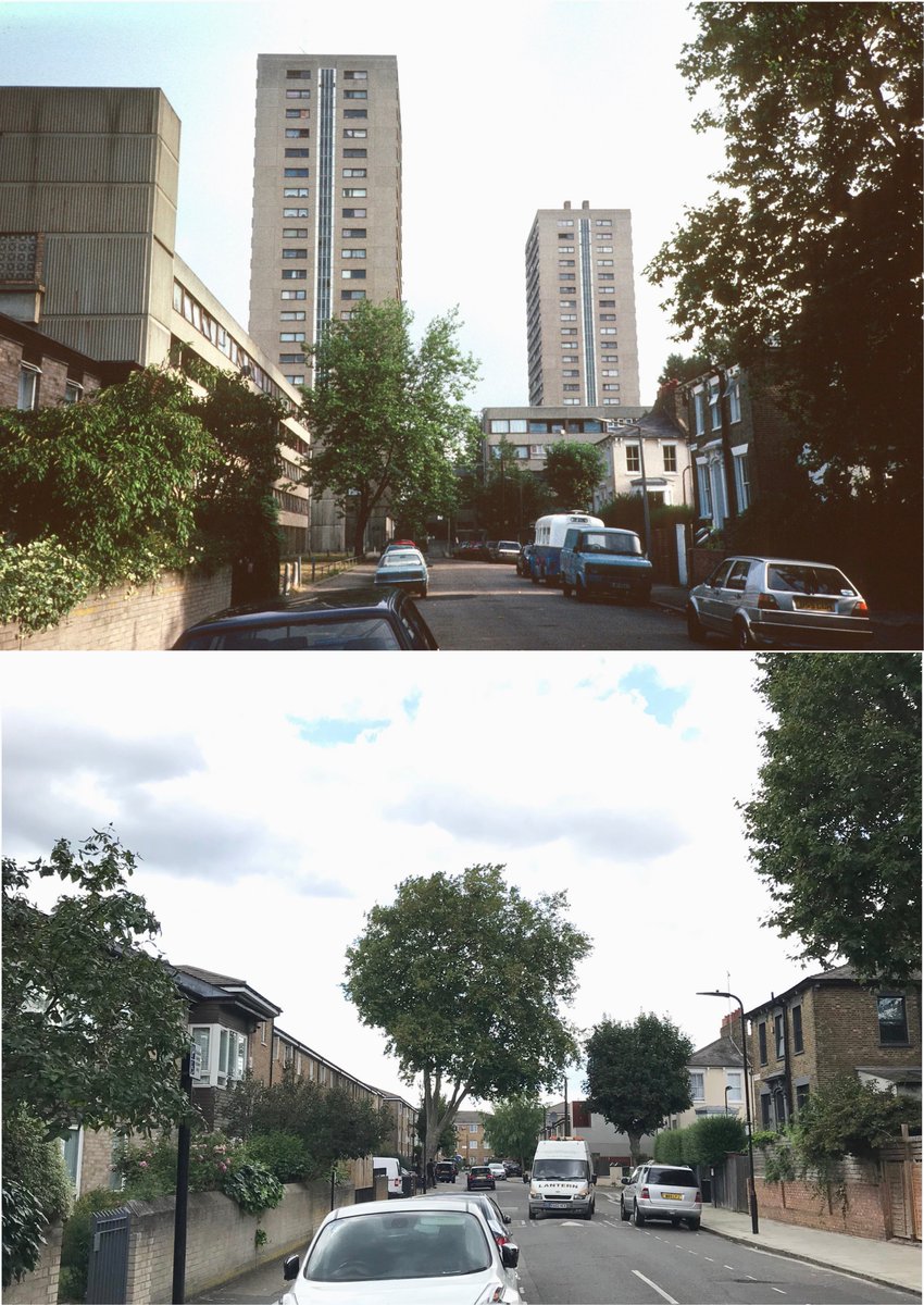 Here's two split images of Balcorne Street and Primose Square. A lot has changed around the Kingshold Estate over the last 30 years...