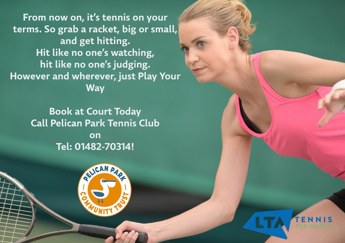 Pelican_Park1's tweet photo. Why not have a good of tennis in the sunshine - cannot beat it!! Come and play at Pelican Park with the family or with friends. Book a court and play your way call us on 01482-703114. #playyourway #lta #tennis #active_friends https://t.co/LzSesQtJdN