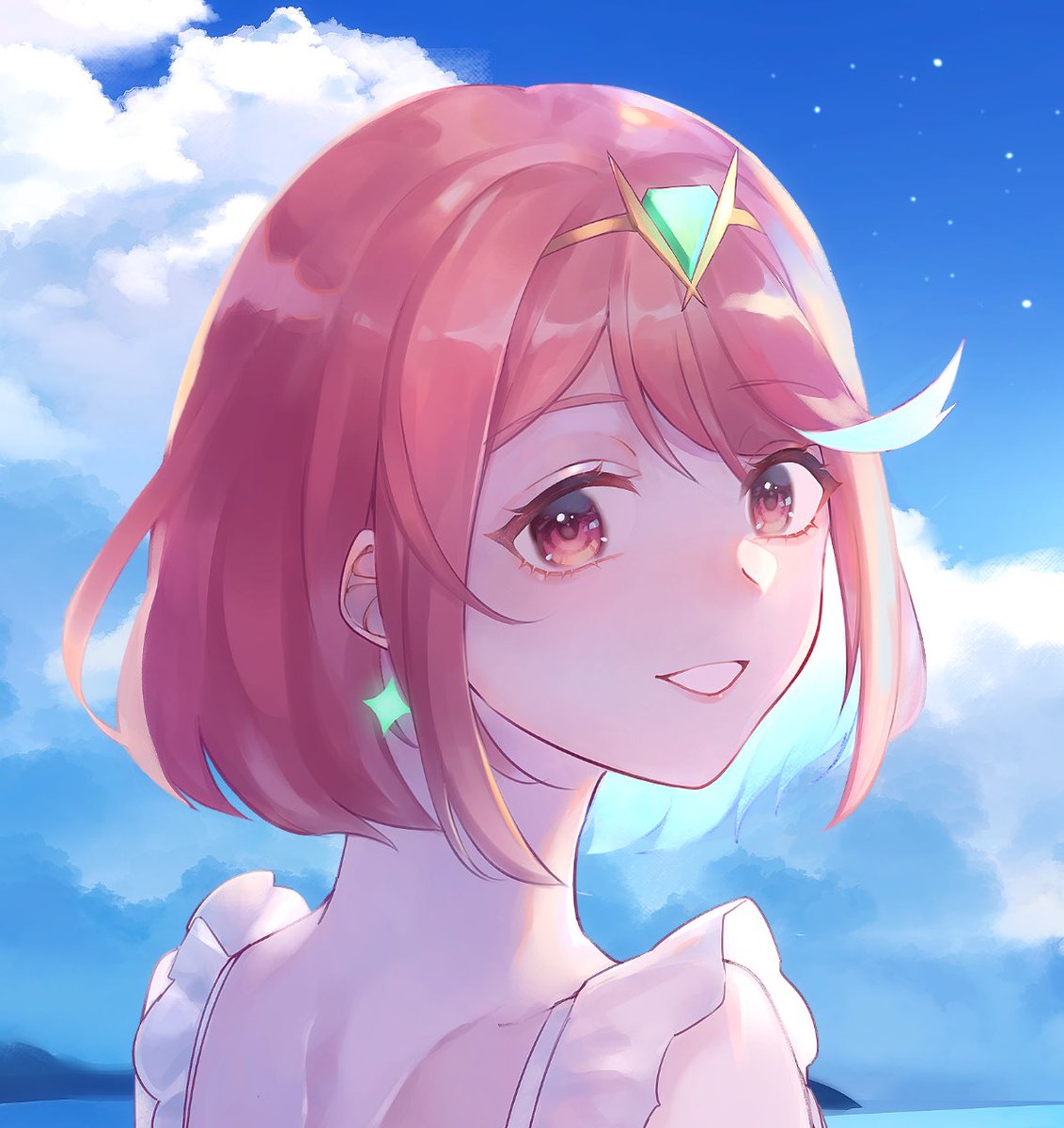 ホムラ(ゼノブレイド2) 「今度こそ 梅雨明けぴったりに描き終えたホムラちゃ?です 」|Mirin.(comumo)◆垢移行しましたのイラスト