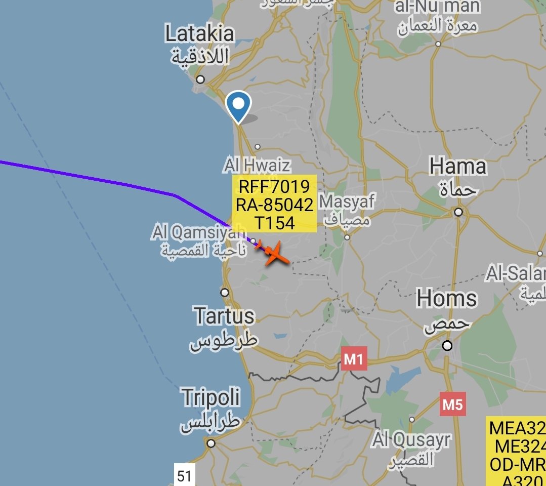 is_keelu's tweet photo. Russian Air Force
Tupolev Tu-154M
Spotted over #Syria
#RFF7019 RA-85042 https://t.co/eSSkyEZtRI