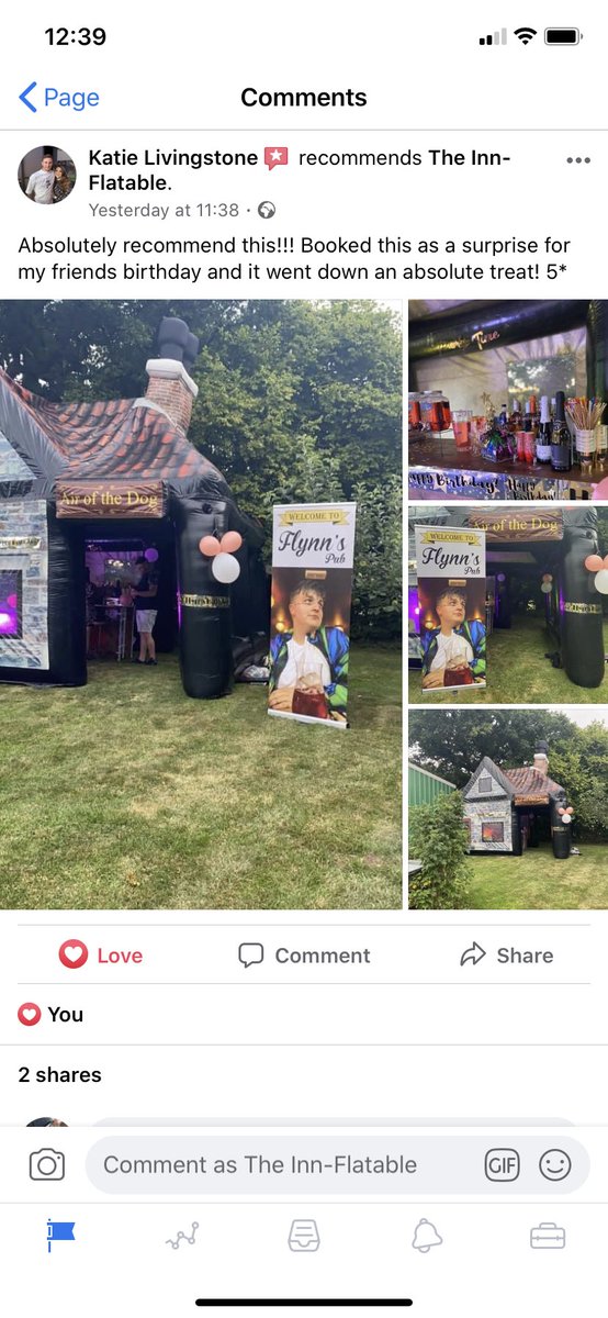 TFlatable's tweet image. Another fab review from this weekend :) 
Glad you enjoyed it! 🍻 #review #inflatablepub #inflatable #funinthesun #gardenparty