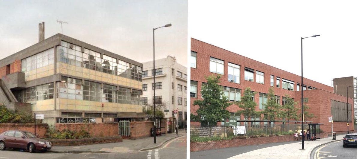 and here's a final photo of  @hackneycouncil offices in the late 1990s. Now replaced by the new  @CardinalPoleRC school - I went to the original school near Cassland Road